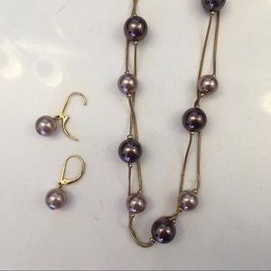 Beaded necklace and earring set!!!